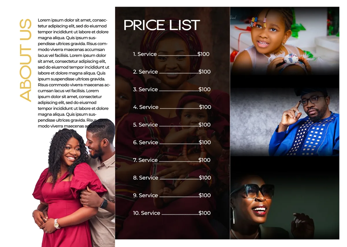 Brochure inside spread